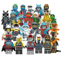Set med 24 Ninja Minifigurer Flerfärgade 24-pack