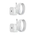 Lader - Hurtiglader 20W USB-C-adapter + Kabel 2m Hvit 2-pakning 2-pakning USB-C 2-pakning USB-C 2-pack USB-C