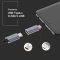 Miniatyrbillede 3 af 5: USB C til Micro USB-adapter, (4-pak) Type C hun til Micro USB han konverteringsstik understøtter opladning og datasynkronisering (grå)