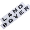 Blanksvart Land Rover Grill Emblem Bokstäver Fram och Bak