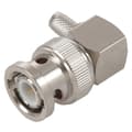 BNC hanstik retvinklet crimp til RG58 RG400 RFC195 RF koaksialadapterstik, sølv