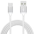Miniatyrbillede 3 af 6: 1M USB-C Hurtigopladningskabel Oplader Type-C Sølv silver