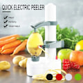 Miniatyrbillede 3 af 5: Elektrisk Grøntsags- og Frugtskræller, Automatisk Rotationsfunktion, Hvid