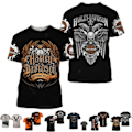 Pikkukuva 3 / 7: Harley-Davidson Moottoripyörä T-paita Miehille Kesä Casual Lyhythihainen Yläosa Tee C 2XL C C 2XL