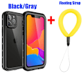 Miniatyrbild 1 av 6: IP68 Vattentätt Fodral för iPhone 15 14 13 12 11 Pro Max XS Max XR 7 8 RödPeppar Transparent Skydd Dykning Under Vatten Simning Utomhussporter BK med Rem BK with Strap i-Phone XR 6.1