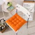 Miniatyrbilde 1 av 5: 4 stk myke stolputer, stolputer med bånd, stolputer spisestue for hage uteplass kjøkken spisestue (40x40cm) Orange-yellow