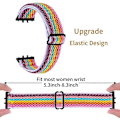 Miniatyrbillede 3 af 5: Vævet Armbånd i Elastisk Materiale til Samsung Galaxy Fit3 SM-R390, Sort Kobling Style C