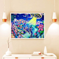 Miniatyrbilde 5 av 5: Diamantmaleri Kit for Voksne 30x40cm - Undervanns Utlendinger 5D Di
