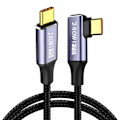 Miniatyrbillede 1 af 10: USB C Hurtigopladningskabel PD 240W SORT 2M Sort Black 2m