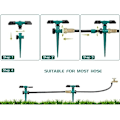 Miniatyrbillede 4 af 5: 3 stk. 360° Automatisk Græsplæne Vandingssystem, Trearmsroterende Sprinkler