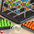Miniatyrbild 2 av 5: Chain Triangle Game, Gummibandsutlösarspel för 2 till 4 spelare, perfekt för familjesammankomster
