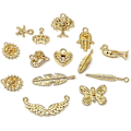 Miniatyrbillede 4 af 5: Grossist Bulk 50 stk. blandede guld charms vedhæng DIY til halskæder Armbånd Smykkefremstilling og håndværk - perfekt