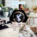 Miniatyrbilde 4 av 4: 3D Krystallkule 60mm Gravert Drage Gaver for Drageelskere Drage Samleobjekter Figurer Glasspynt Midtstykke med Krystallstativ Gaver