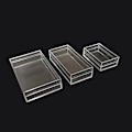 Miniatyrbillede 3 af 8: Rektangulær Plast Gennemsigtig Æske Kosmetik Slik Stor A3