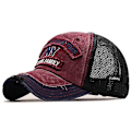 Miniatyrbillede 2 af 5: Fiskeben Herre Mesh Baseball Cap Justerbar Snapback Fiske Broderi Far Hat Mand Barn Trucker Gorra Sommer Fisker Herre Cap r red 56-61cm Adjustable