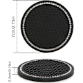 Pikkukuva 2 / 4: 4 kpl Bling Silikoni Auton Alustat (7x7cm), Universaalit Liukumattomat