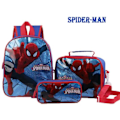 Miniatyrbild 1 av 2: Spider-Man Ryggsäck Skolväska 3-pack Födelsedagspresent Blå zdq