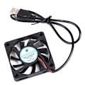 Miniatyrbillede 5 af 5: DC 5V USB børsteløs ærmeblæser Fen Dator PC Silent Coole Sort 6cm Sort Black 6cm