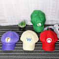 Miniatyrbild 2 av 2: Luigi Bros Letter Print Hatt, Cosplay Hatt - Green