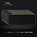 Miniatyrbild 5 av 6: RGB Gaming Mouse Pad 800×300×4mm Thick Extended Gaming Mouse and Keyboard Mat with Non-Slip Rubber Base and 7 Lighting Modes