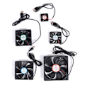 Miniatyrbillede 2 af 5: DC 5V USB børsteløs ærmeblæser Fen Dator PC Silent Coole Sort 6cm Sort Black 6cm