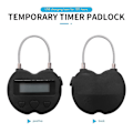 Miniatyrbillede 5 af 5: Smart Time Lock LCD Display Tidlås USB Genopladelig Midlertidig Timer Hængeslås Rejse Elektronisk-YNP