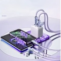 Miniatyrbild 2 av 5: 4-i-1 USB Typ C till Typ C 100W Snabbladdningskabel Black