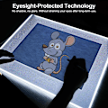 Miniatyrbillede 4 af 7: Lysbord A3 LED 3-Modes Diamantmaleri Tegnebord White Vit