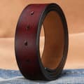 Äkta läderbälte utan spänne 01 Brown 3.8cm