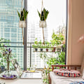 Miniatyrbillede 4 af 5: 2 stk. Simple Blomsterpottenet (105cm), Kreativ Havearbejde Grøn Hængende Plante Hængende Kurv, Vævet Model Hamptov Bomuldstov Net