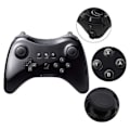 Miniatyrbillede 4 af 5: Pro-controller til Wii U Trådløs håndkontrol til Nintendo Wii U Controller Gamepad Joystick Dobbelt Analog Game Controller (Sort)