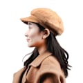 Miniatyrbild 7 av 10: Åttakantiga Cap Hattar Målare Newsboy Kepsar Dam Basker KAMEL camel 1