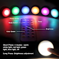 Miniatyrbillede 4 af 10: LED-forlygter med 2 fjernbetjeninger RGB Design mange farver sort