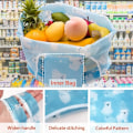 Miniatyrbilde 3 av 6: 6-pakning gjenbrukbare handleposer, miljøvennlige sammenleggbare matposer, 6 stiler store, slitesterke, vaskbare poser
