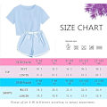 Miniatyrbild 3 av 3: Barnflickor Cartoon Kuromi Tryckt Kortärmad T-shirt + Shorts Pyjamas Set Pyjamas Vit White 160cm