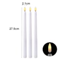 Miniatyrbillede 2 af 10: 6 stk. Lange LED-Lys Flammeløse Lys SORTE Black