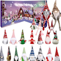 Miniatyrbillede 1 af 7: Julekalender 2024 med 24 forskellige figurer, nedtællingskalender med bærbare feriegaver til voksne og børn 24 gnomes