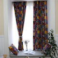 Miniatyrbillede 2 af 7: Boheme Retro Gardin Etnisk Stil Bomuld Linned Tynd Vindue Dekorativ Boho Trykt Gardin Soveværelse Klar Til At Hænges Gardin Krog Hook W140CMxH180CM 1PC