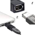 Miniatyrbillede 6 af 8: FireWire IEEE 1399 Type A 400 6-bens hun til 1394 Type B 800 9-bens
