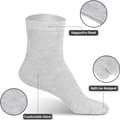 Miniatyrbillede 2 af 9: Flip Flop Sokker, 3 Par Split Tå Store Tå Sokker Til Sandaler, Unisex One Size, Sort Hvid Og Grå