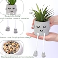 Miniatyrbillede 3 af 5: Sød udtrykssimulering Grøn plante Bonsai kunstig potteplante simulering Blomst Indendørs Altan Skrivebordsdekoration stil1