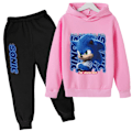 Miniatyrbild 1 av 10: Barn & Tonåringar Sonic The Hedgehog Hoodie Tröja Träningsoverall Rosa Rosa pink 5-6 years old/120cm