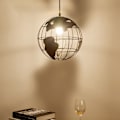 Miniatyrbilde 2 av 2: Jordglobus Pendellampe Jern Lysekrone E27 Edison Hengende Lamper