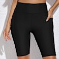Miniatyrbillede 4 af 5: Dykker-shorts til kvinder, reduceret gnidning, lette, bløde, hudvenlige, våddragt-shorts til surfing - Perfekt sort Black XL