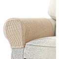 Miniatyrbild 1 av 5: Fåtöljöverdrag armstöd stretch soffa armstödsskydd armstödsöverdrag för stolar (FMY) Beige