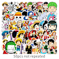 Pikkukuva 1 / 5: 50 kpl One Piece Anime Graffiti -tarrat Vedenpitävä Matkalaukku Tarra