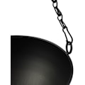 Pikkukuva 4 / 5: 2 kpl Metallinen Ripustettava Istutusruukku Musta Pyöreä Kukkaruukun Ripustin Ketjulla Kodin Sisustukseen, Sisä- ja Ulkokäyttöön, 18,5 cm x 8,5 cm