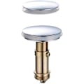 Miniatyrbilde 4 av 5: Mu Mianhua 2 stk. Servantbatteri Trykknapp Messing Polert Krom Click Clack 38mm Avløp Badekar Pop Up Plugg Avløpsplugg for Badekar{GKS}