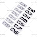 Miniatyrbild 6 av 11: D2 D3 D4 D5 D6 D7 D8 etikett passar för Volvo modifierad bil deplacement bakre digital engelska D7-Silver