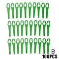Miniatyrbilde 1 av 4: 100 stk Erstatningsblader for Trimmer Einhell Plast Hage Gressplen Gressplen Kantklipper Gress Einhell Hagearbeid Green